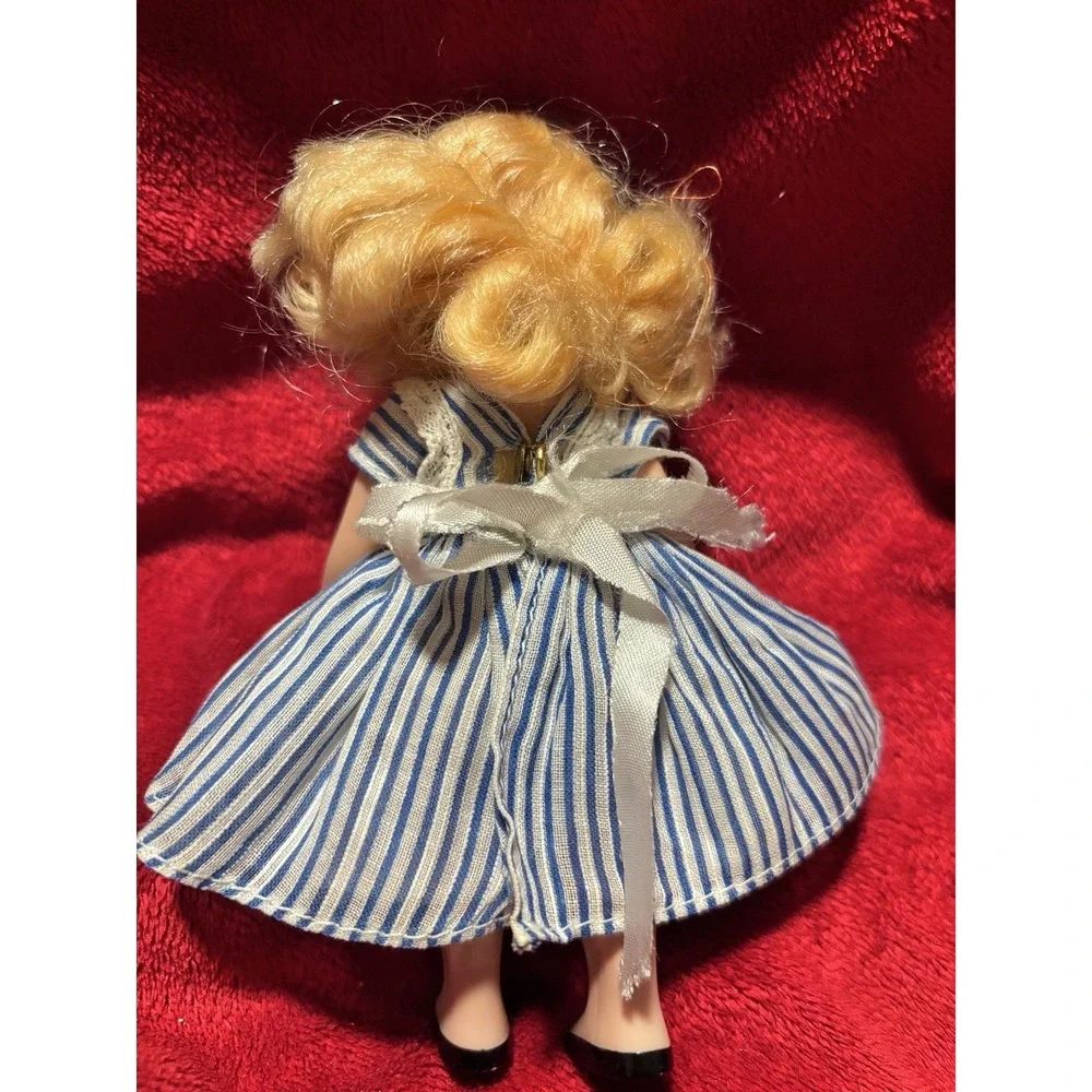 VTG Alice In Wonderland Madame Alexander Kins Striped Blue Dress Apron Headband